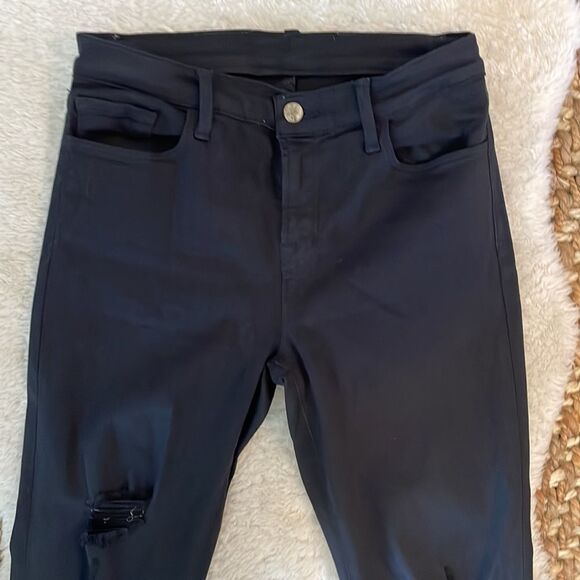 J Brand Alana High Rise Crop Jeans Demented Black - Picture 5 of 13